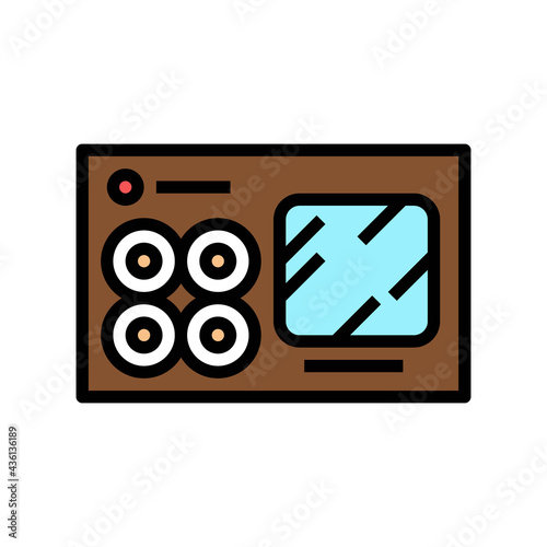 sushi box color icon vector. sushi box sign. isolated symbol illustration