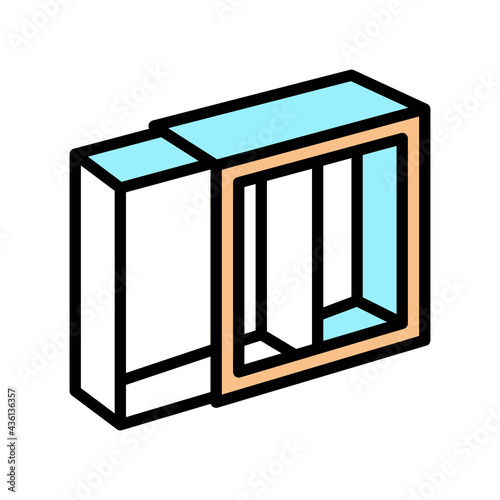 cosmetic set box color icon vector. cosmetic set box sign. isolated symbol illustration