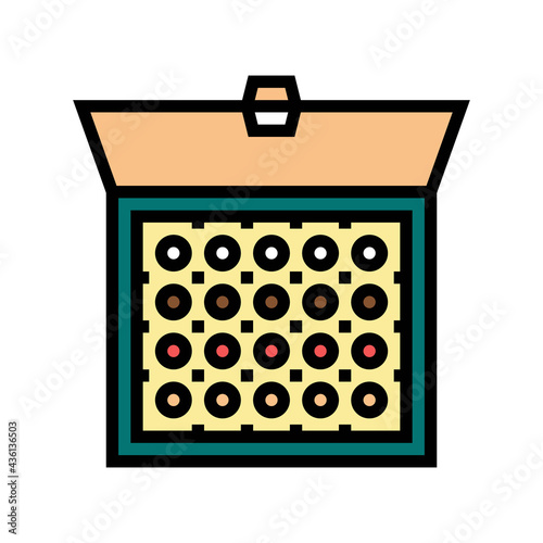 candy box color icon vector. candy box sign. isolated symbol illustration