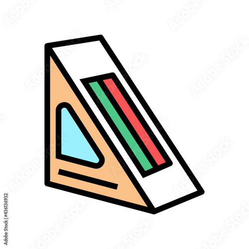 sandwich box color icon vector. sandwich box sign. isolated symbol illustration