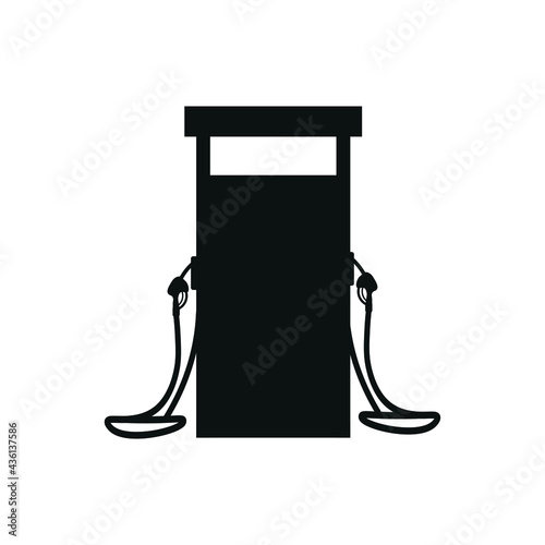 gasoline or diesel pump icon on white background