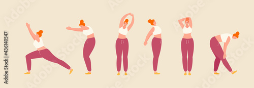 Girl Doing Simple Full Body Stretching Exercises