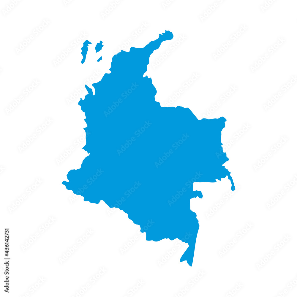 colombian map blue
