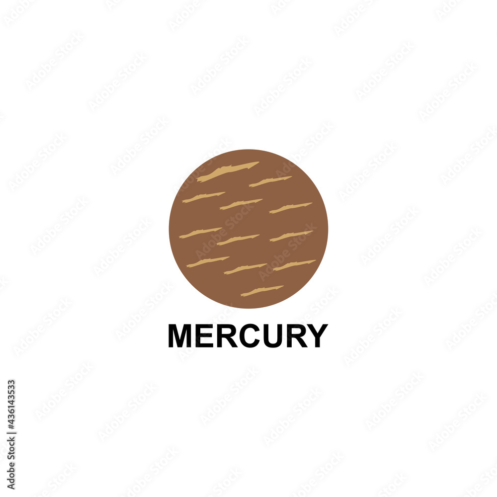 Mercury planet icon set vector sign symbol Mercury planet icon set vector sign symbol