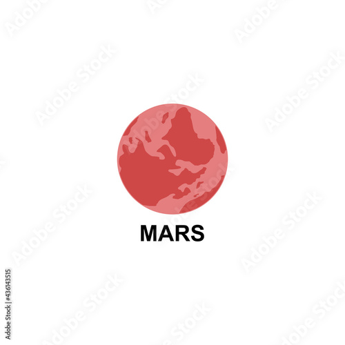 Mars planet icon set vector sign symbol