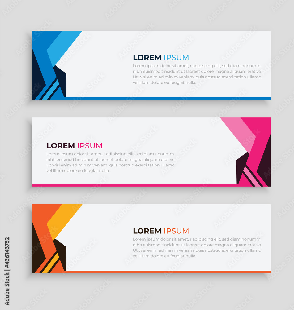 Vector set of web banner design template. Collection of geometric, promotional web banner background.Abstract ad design. Vector set of web banner design template. Collection of geometric, promotional web banner background.Abstract ad design.