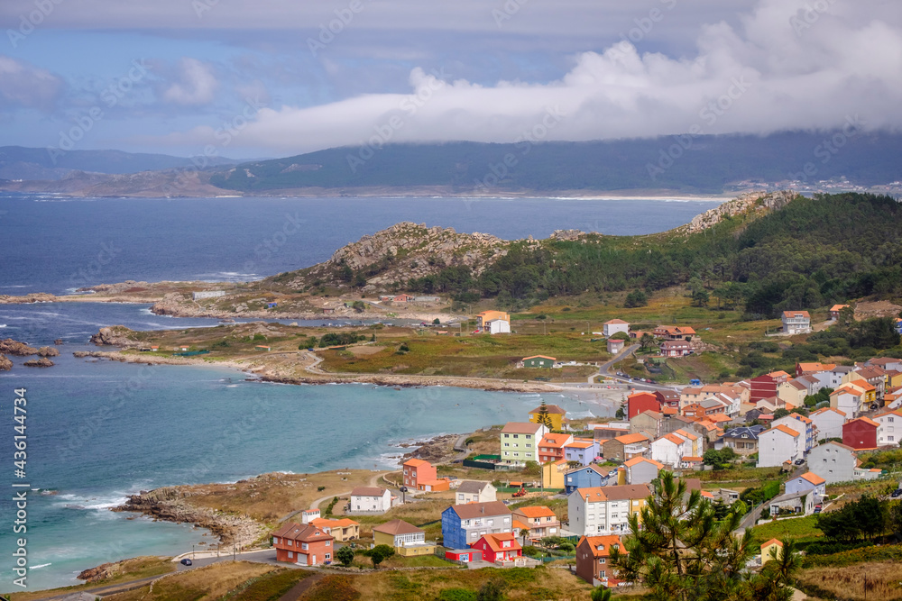 View of the north coast of Galicia, near Cape Vilan, in Spain.