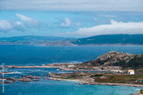 View of the north coast of Galicia, near Cape Vilan, in Spain.
