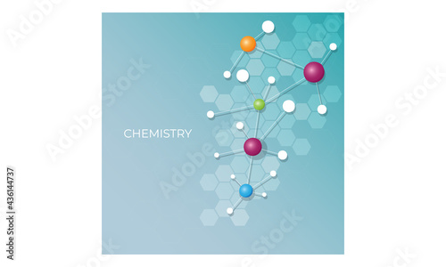Chemical molecules vector background