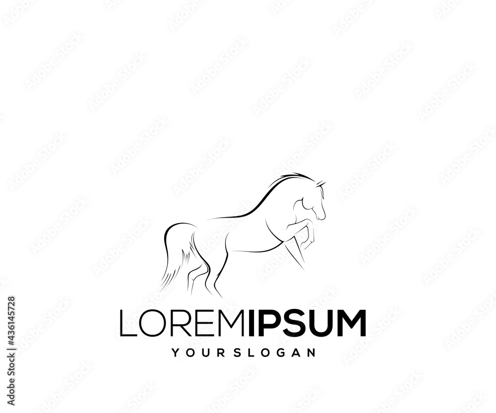 Fototapeta premium horse logo design silhouette