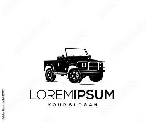 jeep adventure logo design silhouette