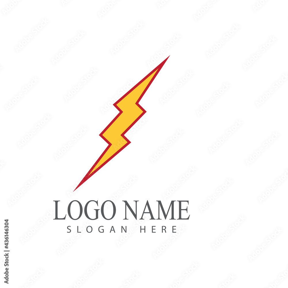 Power lightning logo vector design Power lightning logo vector design