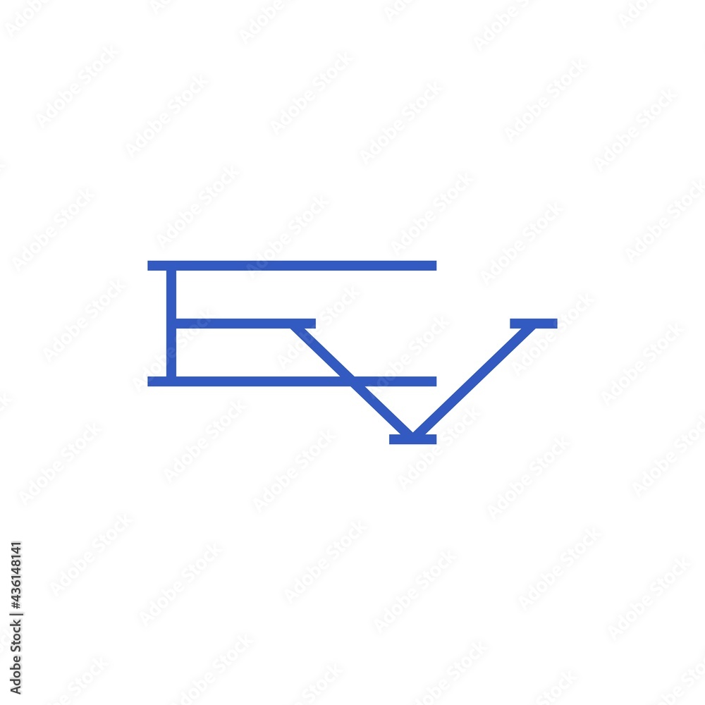 ev letter mark initial logo vector icon illustration ev letter mark initial logo vector icon illustration