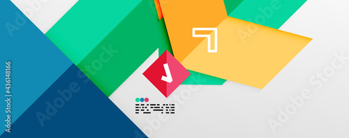 Free Download Shiny color triangles and geometric shapes vector abstract background - GFXLoad