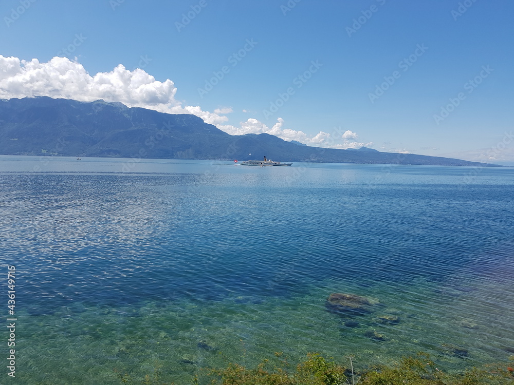 Vue sur Lac léman de Suisse Vue sur Lac léman de Suisse