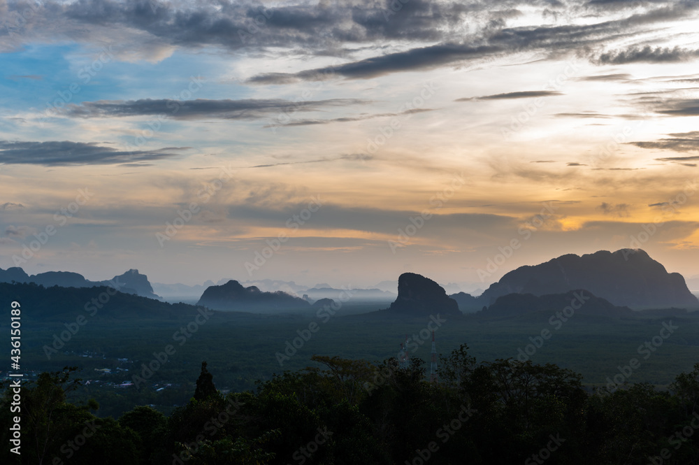 Mountain view of Phang Nga Bay. In Phang Nga Province, Thailand