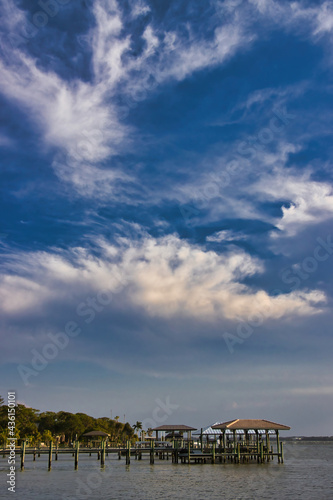 Waterfront homes on the Indian River in Indialantic Florida © L. Paul Mann