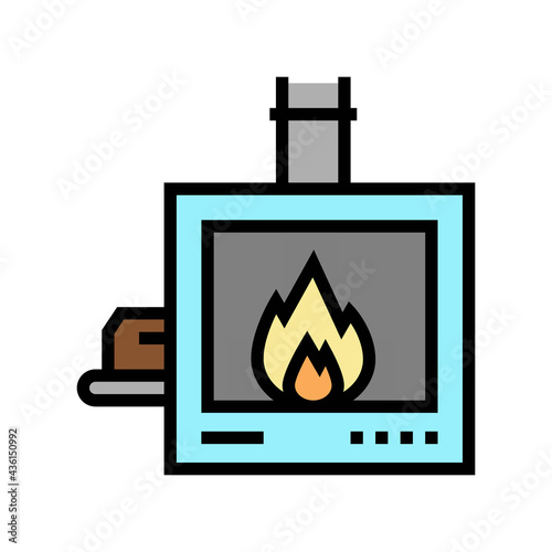 individual cremation color icon vector. individual cremation sign. isolated symbol illustration