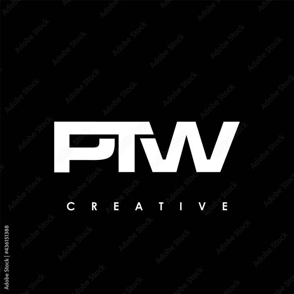 PTW Letter Initial Logo Design Template Vector Illustration