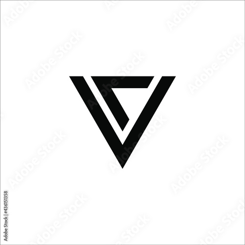 letter VC logo design 