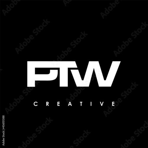 PTW Letter Initial Logo Design Template Vector Illustration