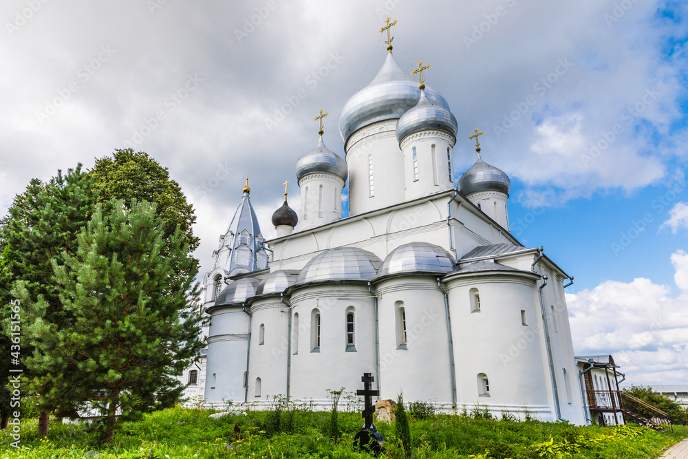 The Nikitsky Monastery, a walled Orthodox monastery founded in the 12th century by Nicetas (Nikita) Stylites near the Lake Pleshcheyevo near  Pereslavl-Zalessky, Russia