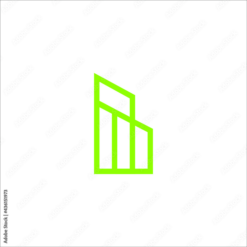 letter B with building logo letter B with building logo
