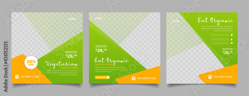 Social Media Post for Food Promotion offer poster, Healthy Food Social Media Banner and Post.	
