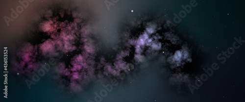 Background space with nebula and stars. milky way galaxy with cloud and space dust in the universe. 3d illustration