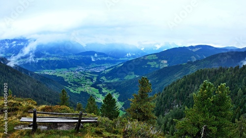 Austrian Alps-outlook of the town Schladming from Guschen