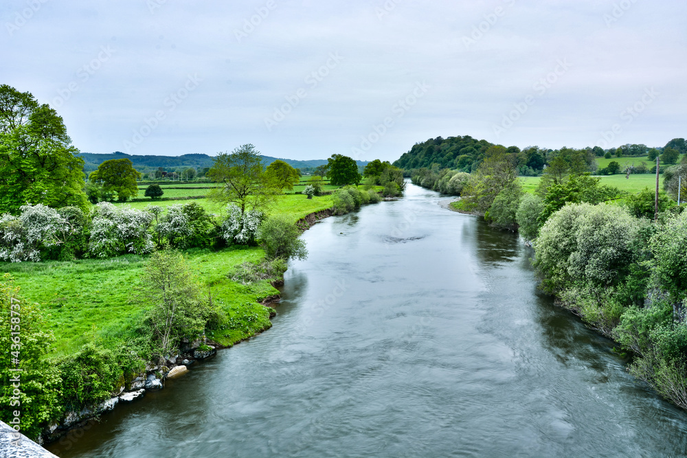 Welsh River Valley in Carmarthenshire, Wales, U.K.