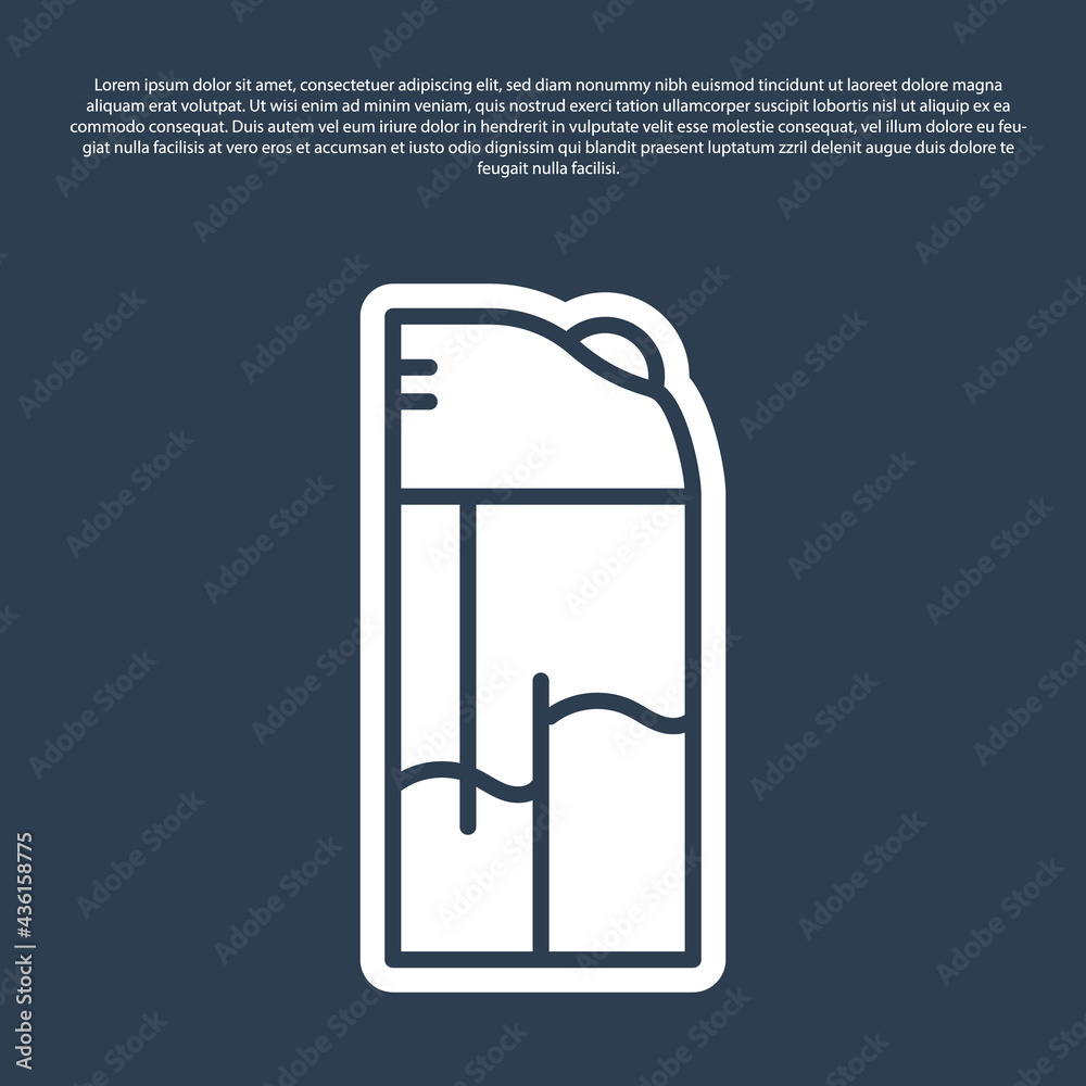 Blue line Lighter icon isolated on blue background. Vector Blue line Lighter icon isolated on blue background. Vector