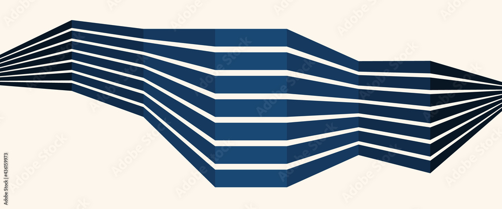Striped wall background. Blue lines zigzag as geometric pattern. Striped wall background. Blue lines zigzag as geometric pattern.
