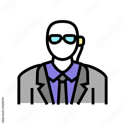 private security color icon vector. private security sign. isolated symbol illustration