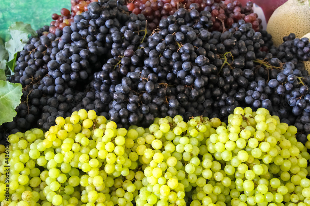 Fresh organic grapes fruit pile background Fresh organic grapes fruit pile background
