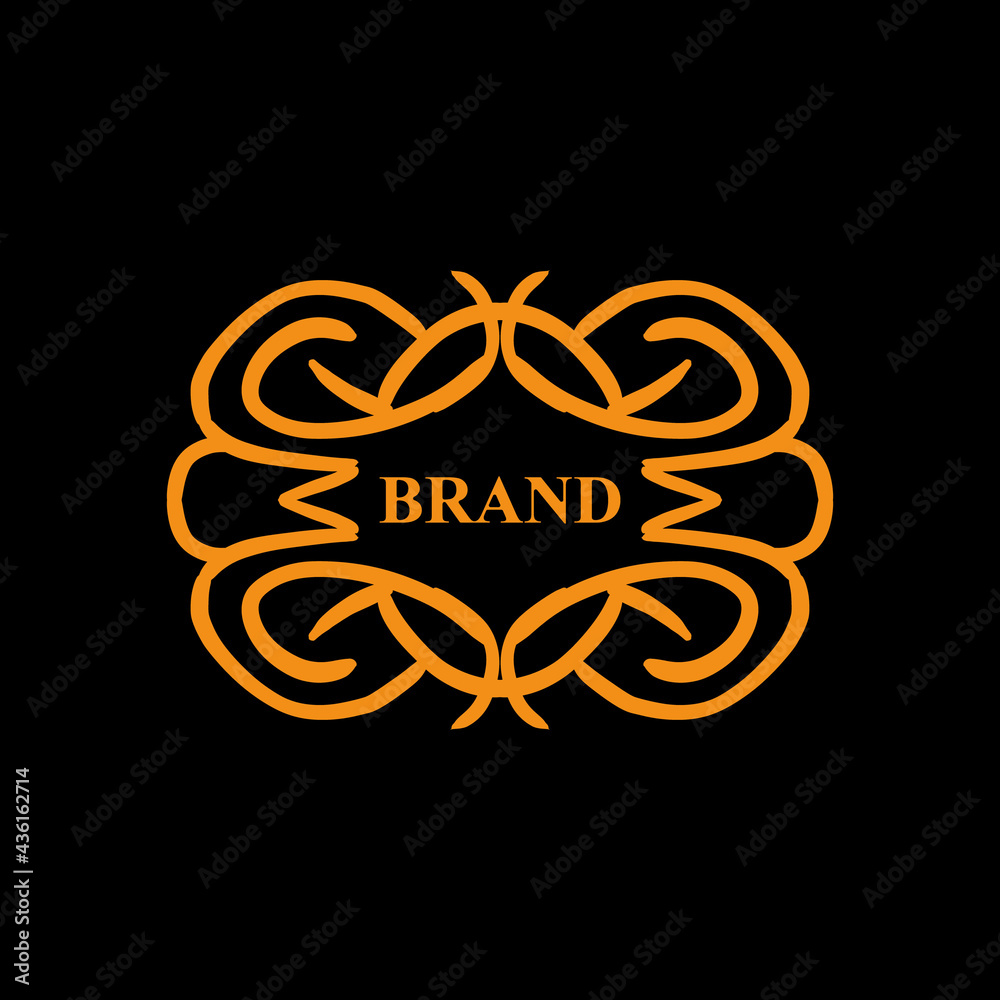 Ornate frame Vector design with line art style Ornate frame Vector design with line art style