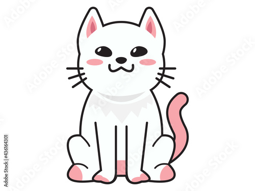 cute cat or kitten Animal meow, cartoon fluffy pets exact vector collection. Illustration cartoon meow cat