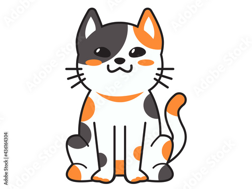 cute cat or kitten Animal meow, cartoon fluffy pets exact vector collection. Illustration cartoon meow cat