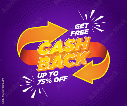 CASH BACK SALE POST PROMOTION VECTOR DESIGN TEMPLATE
