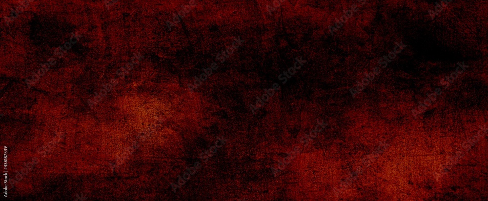 Red background with texture and distressed vintage grunge and watercolor paint stains in elegant Christmas color illustration