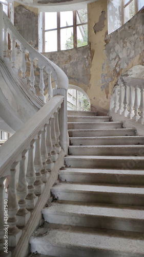 The marble staircase of an abandoned sanatorium Georgia. Gagra, Abkhazia. Abandoned. © Tatiana