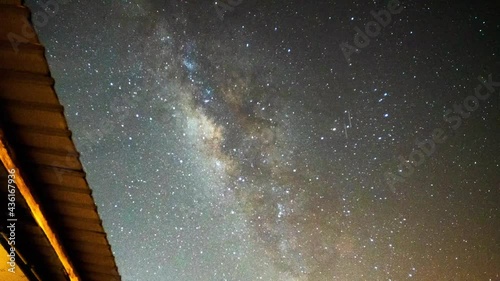 Time Lapse : Scenery Of Milky Way At North Malaysia During Summer. HD