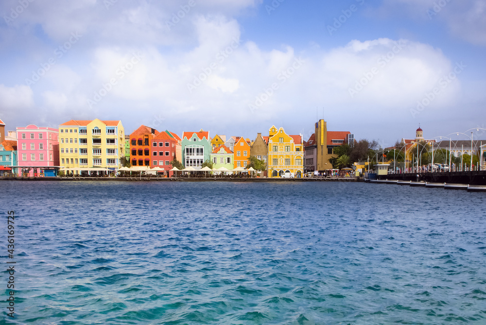 Downtown of Willemstad, Curacao, ABC, Netherlands
