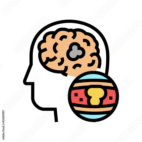 brain vessel congestion color icon vector. brain vessel congestion sign. isolated symbol illustration