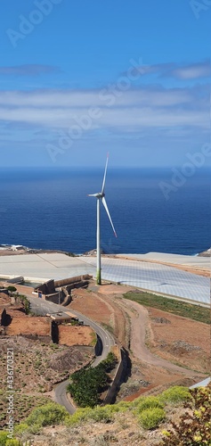 wind turbine on the beach