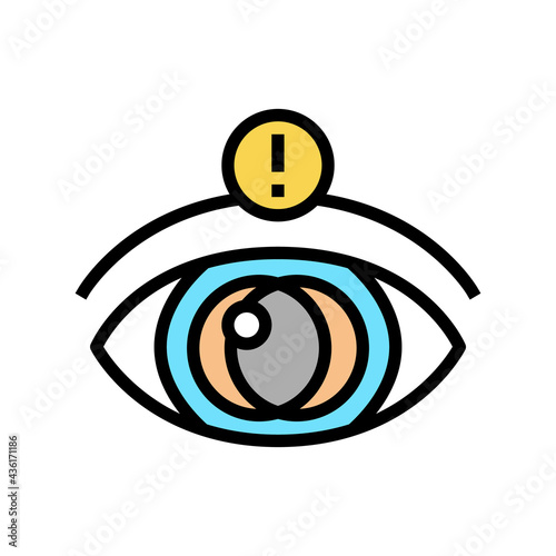 vision stroke color icon vector. vision stroke sign. isolated symbol illustration
