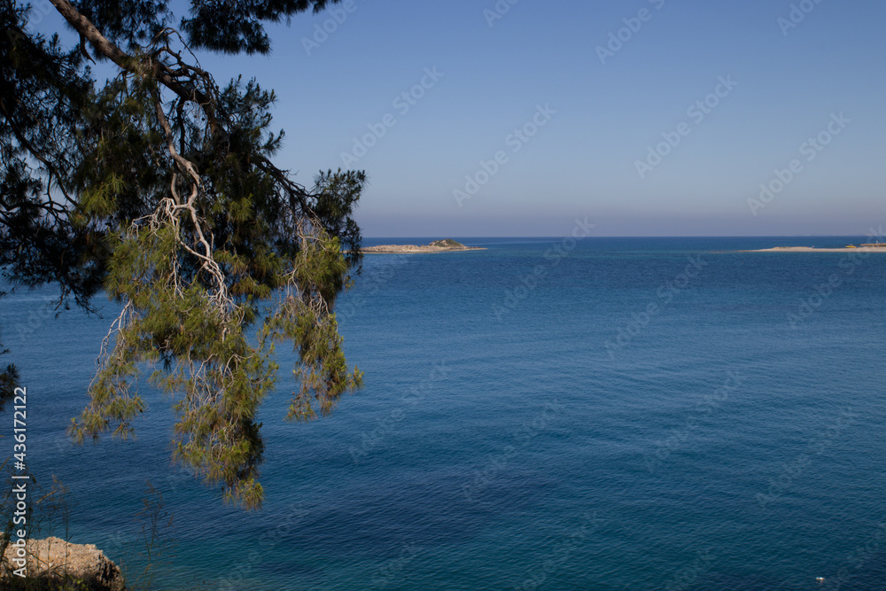 Obraz premium summer blue sea blue sky