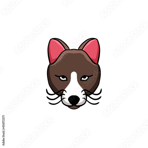 Simple Mascot Vector Logo Design Dog Face © ars