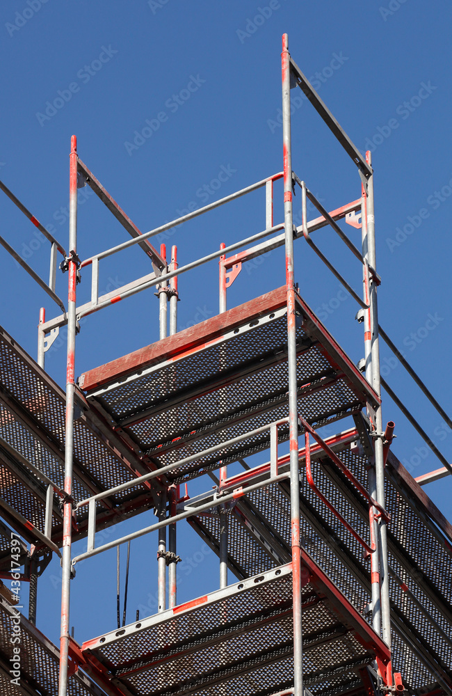 Baugerüst, Rohbau, Wohngebäude, Bremen, Deutschland, Europa Baugerüst, Rohbau, Wohngebäude, Bremen, Deutschland, Europa