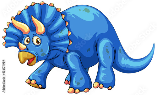 A triceratops dinosaur cartoon character
